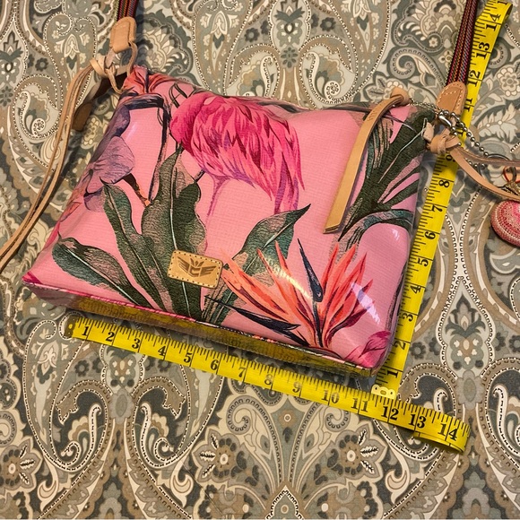 New Rare Consuela Downtown Pink Flamingo Crossbody with Heart Natasha Charm - Picture 14 of 14